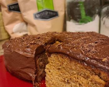 Without Fail Serving Recipe Whole Wheat Vanilla Cake with Chocolate Frosting Delicious Simple