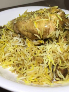 A picture of Arabian mandi rice.