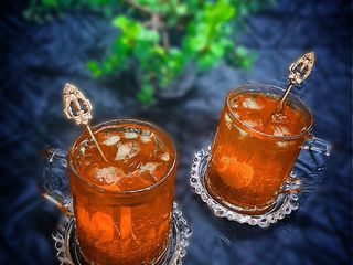 شربت آلو خاکشیر زعفرانی با دانه چیا🌙✨️