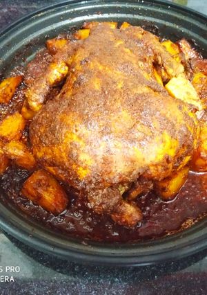 A picture of Oven Roasted Spicy Whole Chicken.