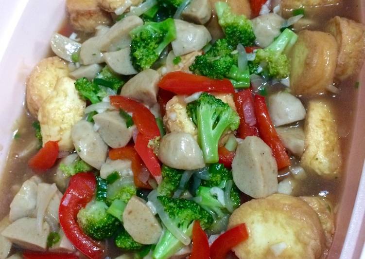 Brokoli tofu saus tiram