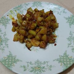 A picture of Lauki (bottle gourd) masala.