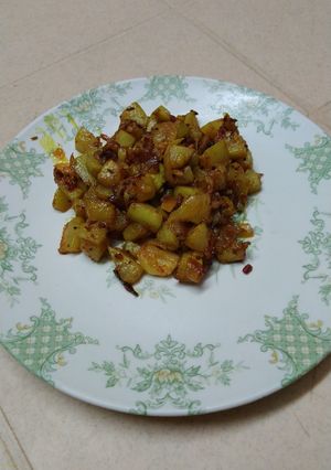A picture of Lauki (bottle gourd) masala.