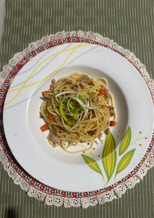 Foto resep Spagheti tuna aglio olio ala fe