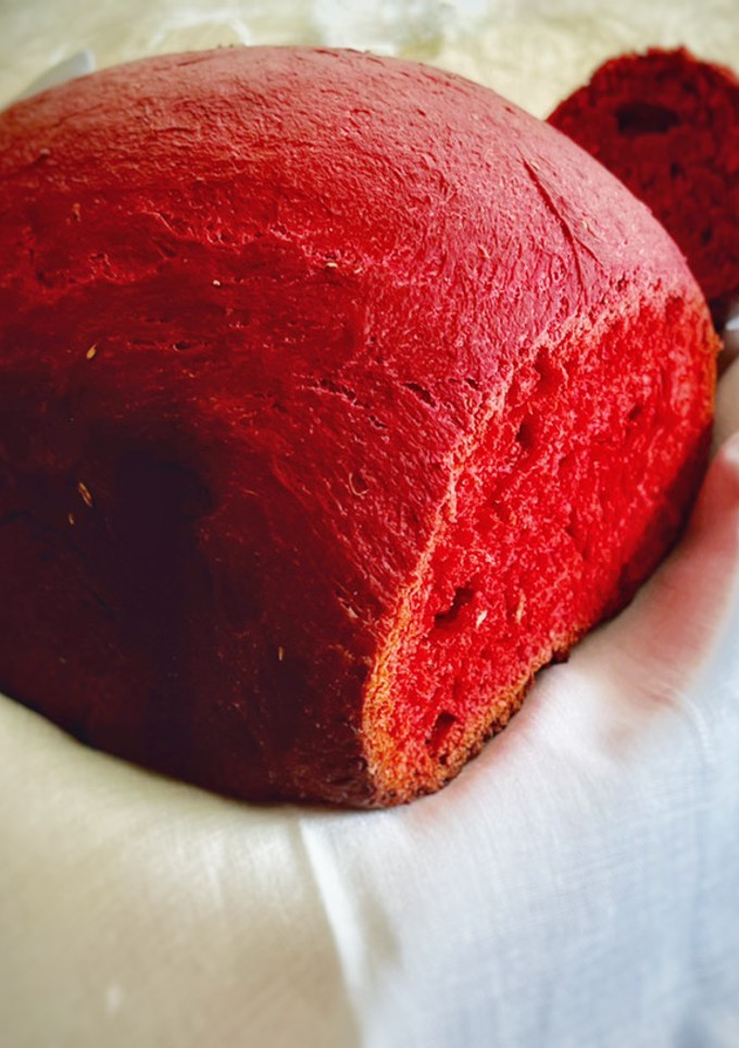 Una foto de Pan de remolacha de molde (en panificadora)