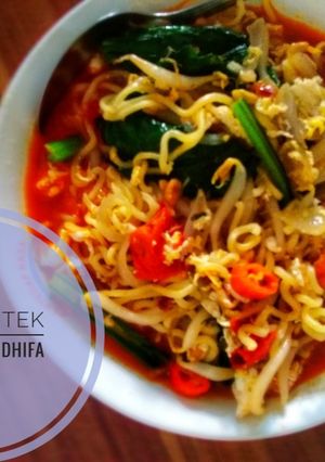 Foto resep Mie tek tek simple extra pedas