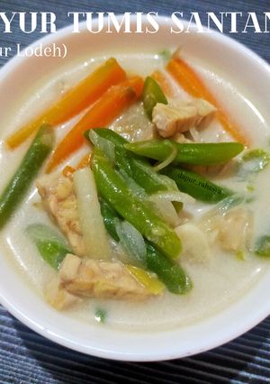 Foto resep Sayur Tumis Santan (Sayur Lodeh Bumbu Iris Buncis,Wortel,Tempe)