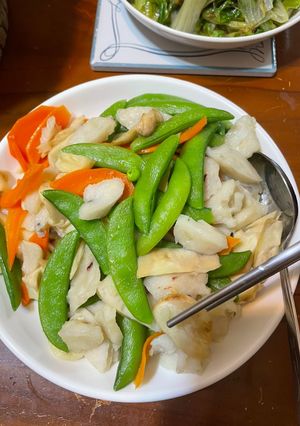 碗豆花枝丸 的食譜成品照片