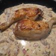 Poulet sauce crème champignons