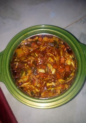 A picture of Vegetable sauce.