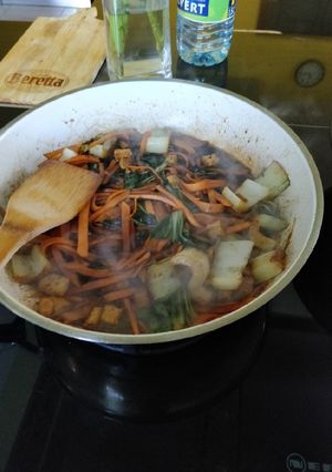 Hình của món Rau thập cẩm xào chay.