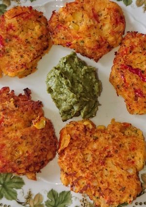 Vegán kukoricalepénykék avokado chimichurrival recept fotója