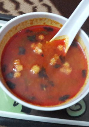 A picture of Healthy Gajar Tamatar ka Shorba.
