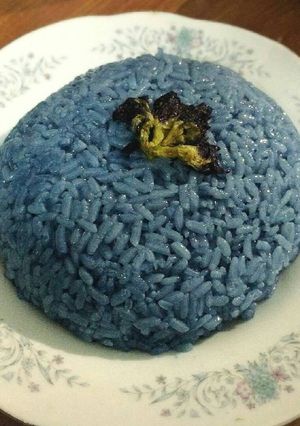 รูปของ ข้าวเหนียวอัญชัน by microwave