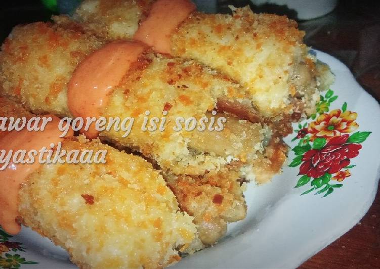 Resep masakan Roti goreng isi sosis | Langkah Membuat Roti goreng isi sosis Yang Bikin Ngiler