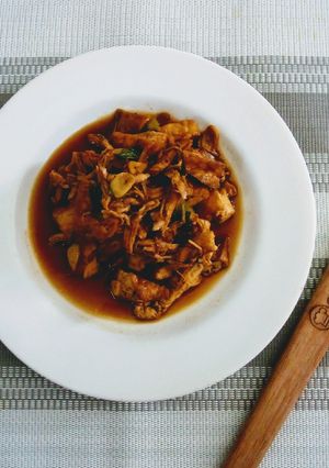 Foto resep Ayam Suwir Tahu Masak Kecap