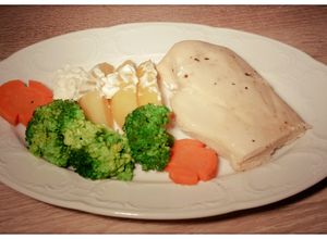 Hình của món #cleaneating #gymer với toàn đồ luộc hấp.