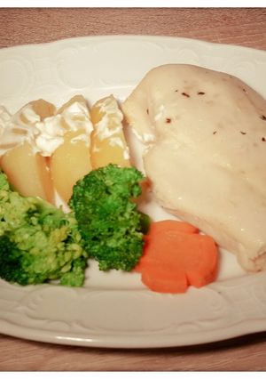 Hình của món #cleaneating #gymer với toàn đồ luộc hấp.