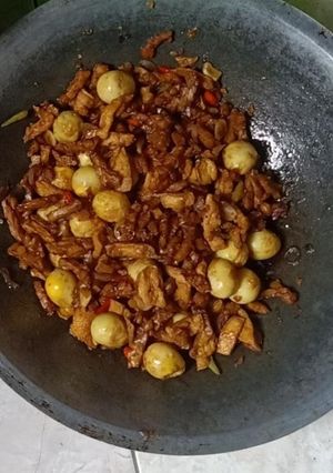 Foto resep Oseng tempe tahu telur puyuh simple