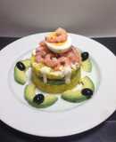 Causa rellena de Camarones y Aguacate !!