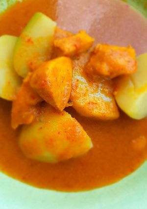 Foto resep Kentang kuah ayam kuning