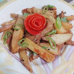 Fried Allu sabzi A picture of Fried Allu sabzi.