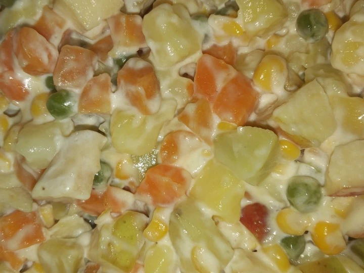 Easy Steps to Make Recipe Russian salad that is So Delicious, So Delicious}