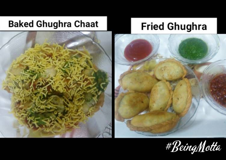 Baked Ghughra chaat & Fried Ghughra Baked Ghughra chaat & Fried Ghughra