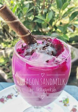 Foto resep Dragon Sandmilk | Buah Naga 🍨