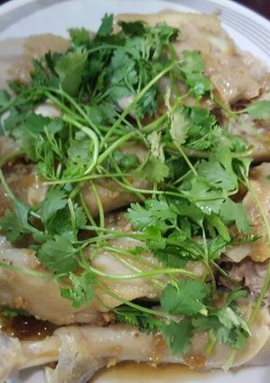 Foto resep Ayam pek cam ke (Hainan Chicken) edisi imlek