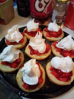 A picture of Glazed Donut Strawberry Shortcakes.
