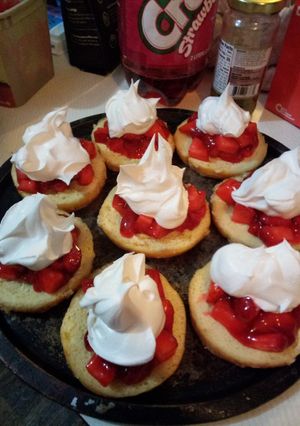 A picture of Glazed Donut Strawberry Shortcakes.