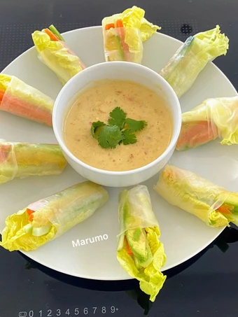 Easy Ways Make Recipes ❤️ Veggies Salad Rolls and Cream dressing Seafood ❤️ the Awesome  Appealing.