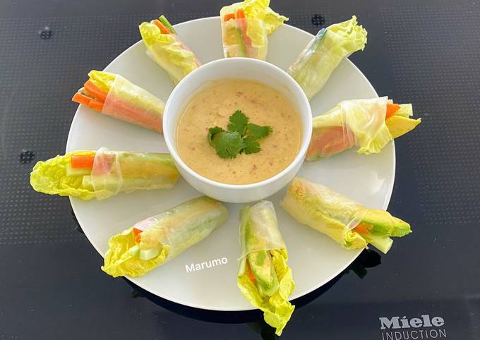 ❤️ Veggies Salad Rolls and Cream dressing Seafood ❤️
