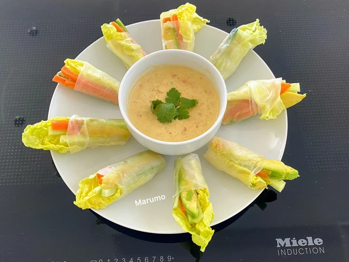 Easy Ways Make Recipes ❤️ Veggies Salad Rolls and Cream dressing Seafood ❤️ the Awesome  Appealing.