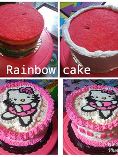 Foto resep Rainbow cake ultah 5 telur