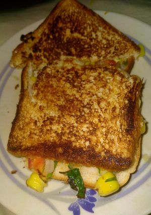 A picture of Veg corn sandwich.