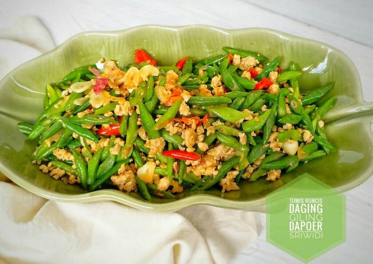 Cara meracik Tumis buncis daging giling, Bikin Ngiler