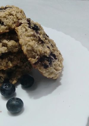 Una foto de Galletas de avena y arándanos