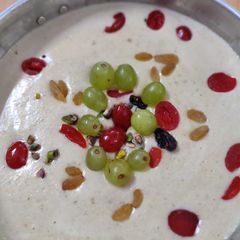 A picture of Mango, apple, banana kulfi dessert.