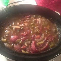 Venison Swiss Pepper Steak A picture of Venison Swiss Pepper Steak.