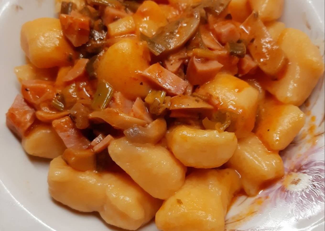 Ñoquis de papa y batata