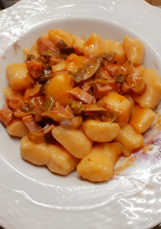 Una foto de Ñoquis de papa y batata