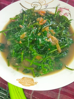 Foto resep Tumis daun ubi jalar terasi