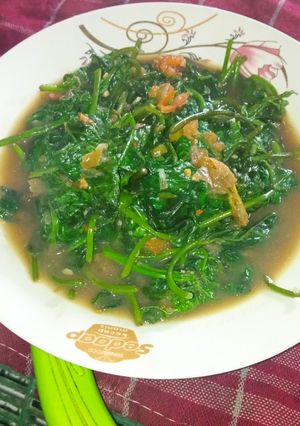 Foto resep Tumis daun ubi jalar terasi