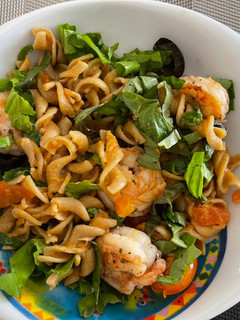 Una foto de Pasta con camarones