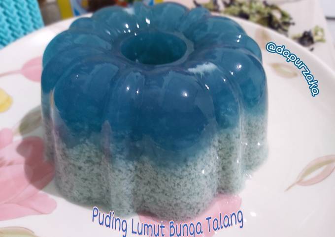 Tutorial Masakan Resep 140》Puding Lumut Bunga Talang