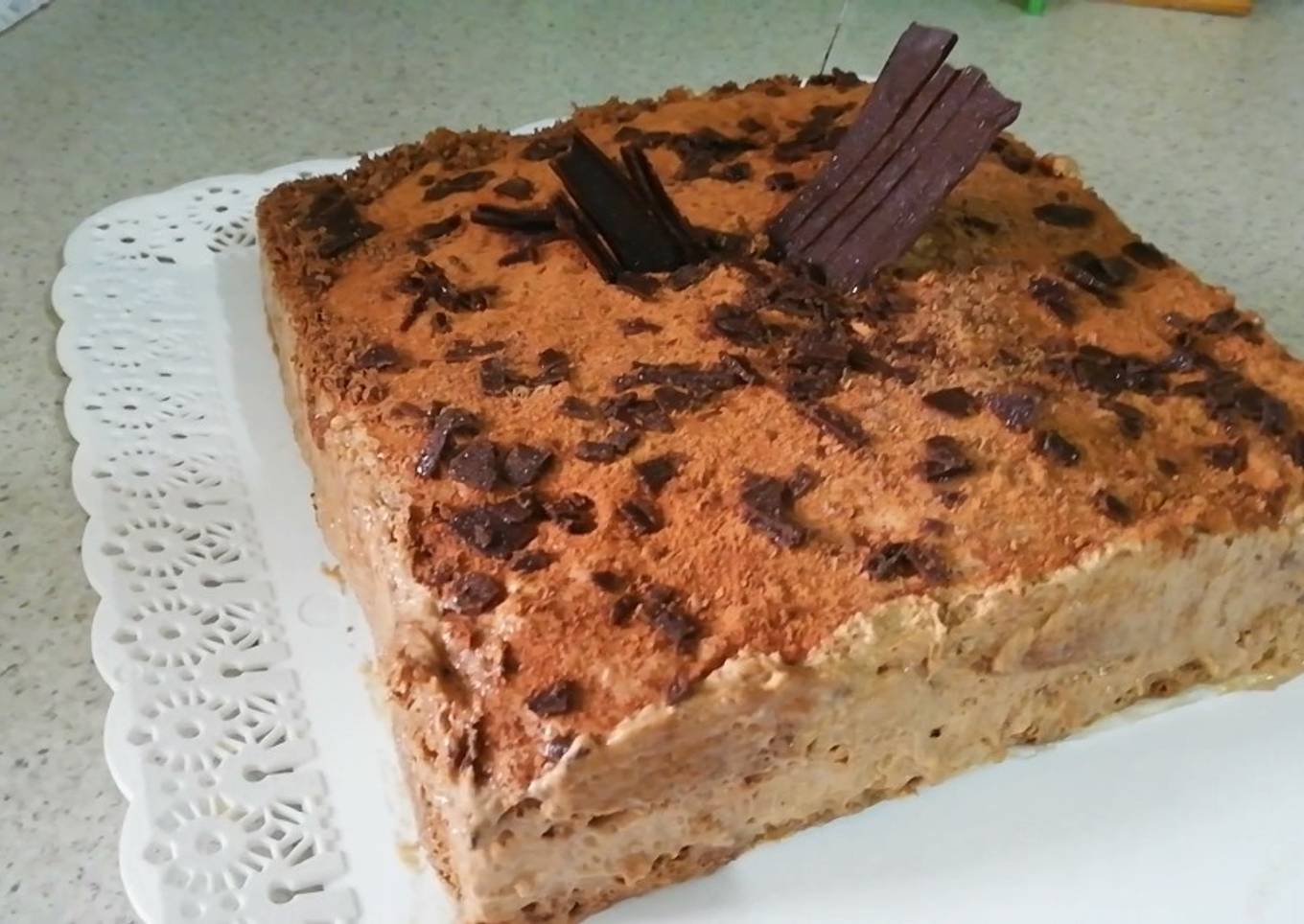 Tiramisú con esponjosas galletas de champaña artesanales