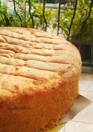 Foto resep Vanilla sponge cake ekonomis (base cake)
