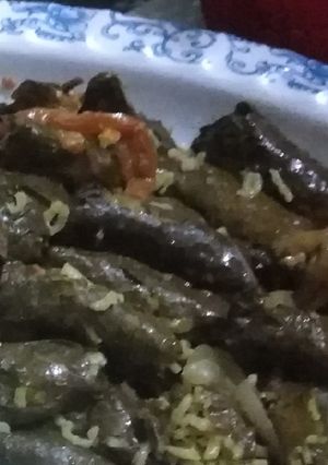 صورة لوصفة ورق العنب أو الدولمه